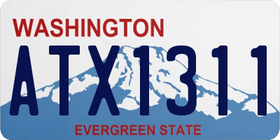 WA license plate ATX1311