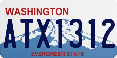 WA license plate ATX1312