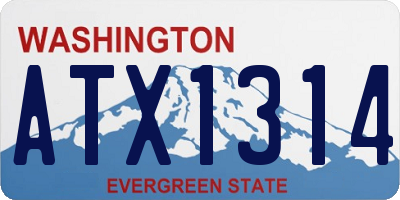 WA license plate ATX1314