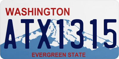 WA license plate ATX1315