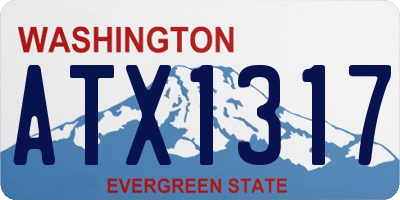 WA license plate ATX1317