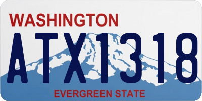 WA license plate ATX1318