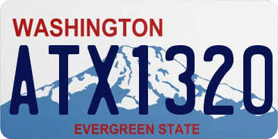 WA license plate ATX1320