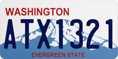 WA license plate ATX1321