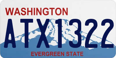 WA license plate ATX1322