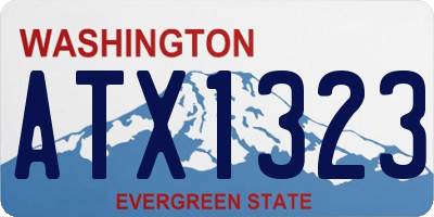 WA license plate ATX1323