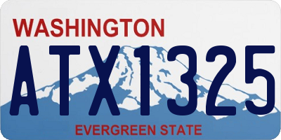 WA license plate ATX1325