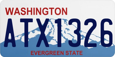 WA license plate ATX1326