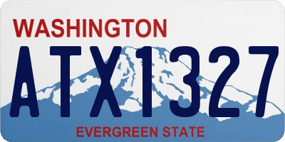 WA license plate ATX1327