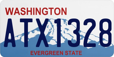 WA license plate ATX1328