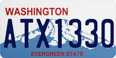 WA license plate ATX1330