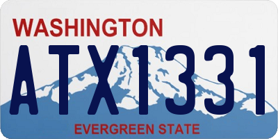 WA license plate ATX1331