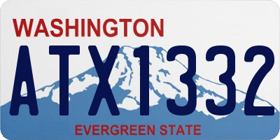 WA license plate ATX1332