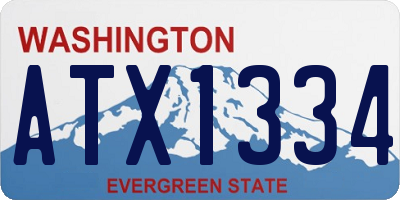 WA license plate ATX1334