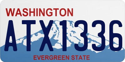 WA license plate ATX1336