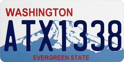 WA license plate ATX1338