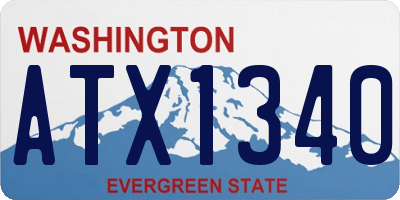 WA license plate ATX1340