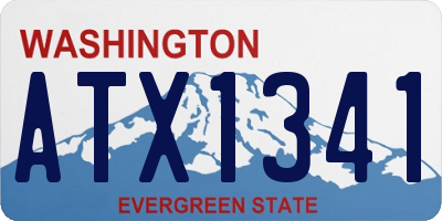 WA license plate ATX1341