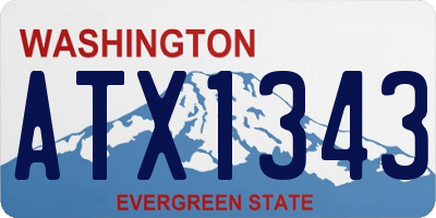 WA license plate ATX1343