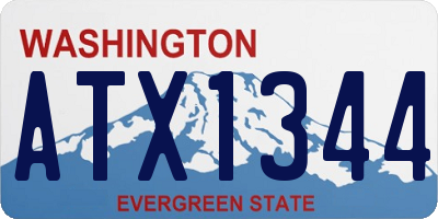 WA license plate ATX1344