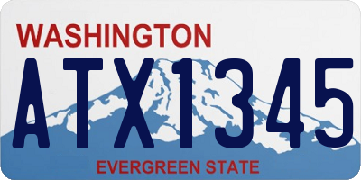 WA license plate ATX1345