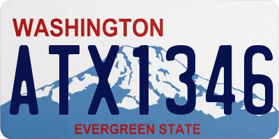 WA license plate ATX1346