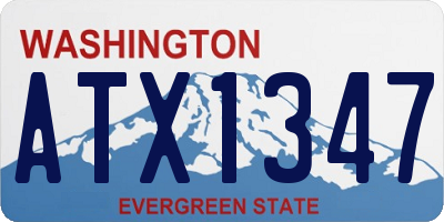 WA license plate ATX1347