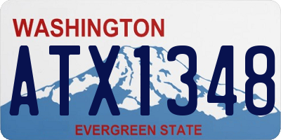 WA license plate ATX1348