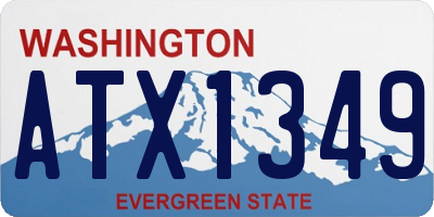 WA license plate ATX1349