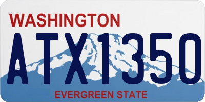 WA license plate ATX1350