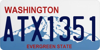 WA license plate ATX1351
