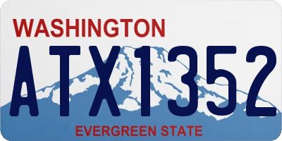 WA license plate ATX1352