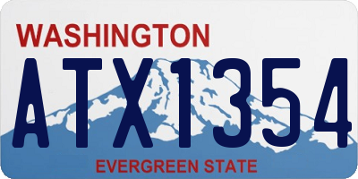 WA license plate ATX1354