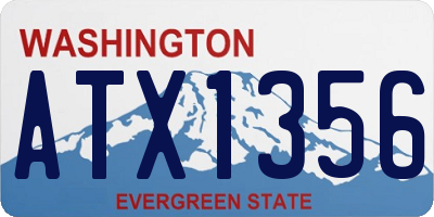 WA license plate ATX1356