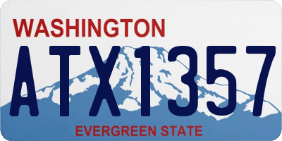 WA license plate ATX1357