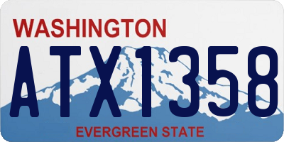 WA license plate ATX1358