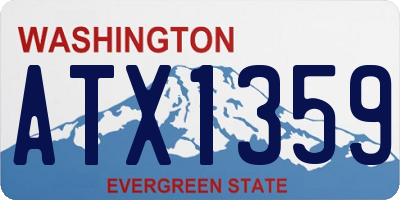 WA license plate ATX1359