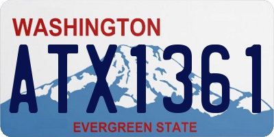 WA license plate ATX1361