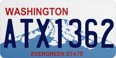 WA license plate ATX1362