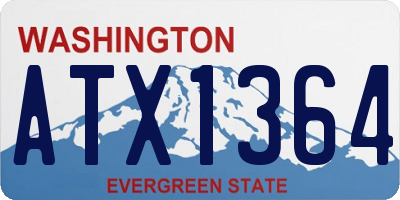 WA license plate ATX1364