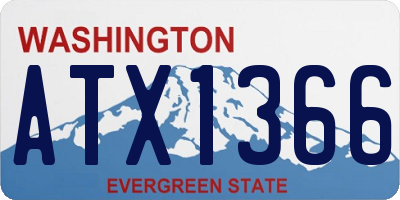 WA license plate ATX1366