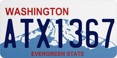 WA license plate ATX1367
