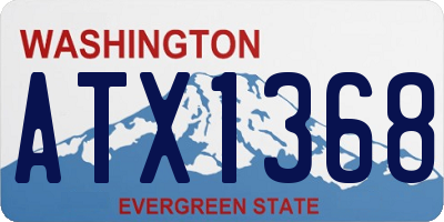WA license plate ATX1368