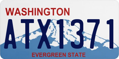 WA license plate ATX1371