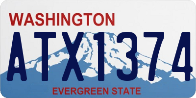 WA license plate ATX1374
