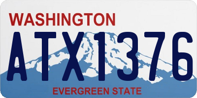 WA license plate ATX1376