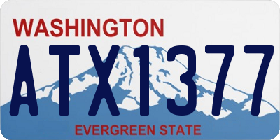 WA license plate ATX1377