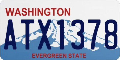 WA license plate ATX1378