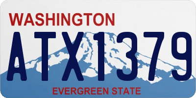 WA license plate ATX1379