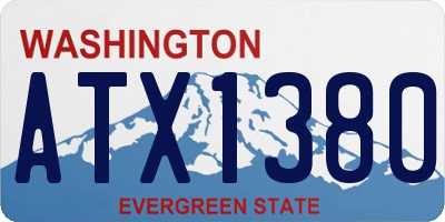 WA license plate ATX1380